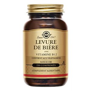 Solgar Levure de Bi&egrave;re - Beaut&eacute; et Vitalit&eacute; - Enrichie en Vitamine B12 - Hautement concentr&eacute;e - Compl&eacute;ment Alimentaire - Flacon de 250 comprim&eacute;s (Luzern, neuf)
