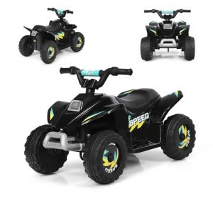 SOARS Voiture Electrique Enfant, Quad Electrique Enfants ATV 6V, Marche Avant/Arri&egrave;re, Si&egrave;ge Ergonomique, Roues Antid&eacute;rapantes, Chargeur Inclus, Charge 30 KG, pour Gar&ccedil;on & Fille 3 Ans + (Noir) (Magichome24, neuf)