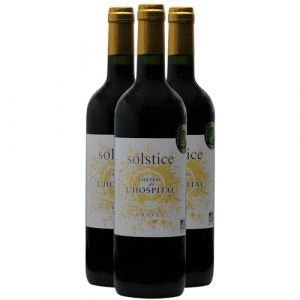 Ch&acirc;teau de l'Hospital Graves Solstice Sans Sulfites - Rouge 2020 - Vin Rouge de Bordeaux (3x75cl) BIO (e-boissons, neuf)