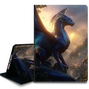 Bxgolkgd Étui pour tablette Kindle Paperwhite 2024 (12e génération) et Kindle Colorsoft Signature Edition 7" avec fonction veille/réveil automatique, dragon bleu (BXGOLKGD, neuf)
