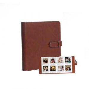 Album photo carr&eacute; 288 pochettes pour appareil photo Fujifilm Instax Square SQ40/SQ1/SQ6/SQ10/SQ20/SP-3 (marron) (Qintec-UK, neuf)