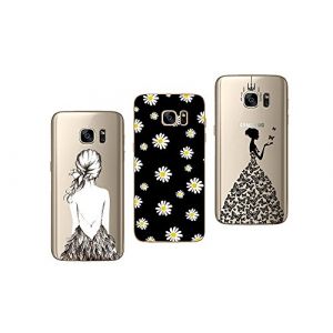 NOVAGO Compatible avec Samsung Galaxy S7 Edge Pack de 3 Coques Souples et R&eacute;sistantes avec Impression de Qualit&eacute; (Multicolore 3) (NOVAGO-Vendeur PRO fran&ccedil;ais, neuf)