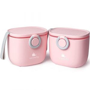 Termichy Boîte Doseuse à Poudre de Lait,Distributeur de Formule Pour Bébé,Conteneur Portable de Boîte de Lait en Poudre Pour Bébé en Bas âge, 250g (Rose, Paquet de 2) (HopeFU, neuf)