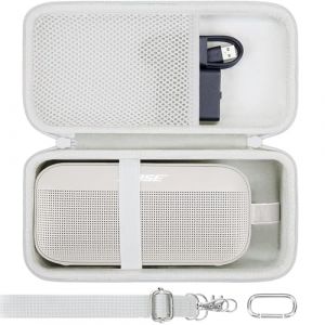 co2CREA Dur Étui de Voyage Rigide Housse Cas pour Bose SoundLink Flex Bluetooth Speaker (Blanc)(boîte Seule,Case Only) (YO-Commerce, neuf)