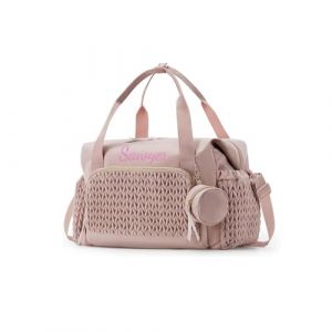 Nom personnalis&eacute; Sac &agrave; langer pour maman Organisateur Poussette Grande Capacit&eacute; Sac de Maternit&eacute; avec Poche Isol&eacute;e Matelas &agrave; Langer Pad, rose, Large (ZHONGZHIDIAN, neuf)