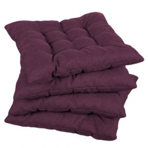 gutekissen Coussin de Chaise piqué carré Garniture pour chaises/bancs pour la Maison et Le Jardin Coussin d'assise Coussin d'assise de Jardin Nombreuses Couleurs (45x45, Violet, 4) (taikiki4u, neuf)