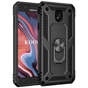 KOUYI Coque pour Samsung Galaxy J7 2017 /J730,Double Couche Renforc&eacute;e D&eacute;fense Bumper TPU Silicone Antichoc Armure Housse Etui avec Anneau Support pour Samsung Galaxy J7 2017 /J730 (Noir) (Kouyi EU Store, neuf)