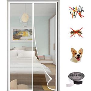 KZhanmy Moustiquaire Magn&eacute;tique Porte,Fermeture Automatique Anti-Mouche Insectes Rideau Porte,Anti-Moustiquaire pour Porte de Balcon et Porte Patio.-White B|| 75x220cm(29x86inch) (KZhanmy&reg;, neuf)