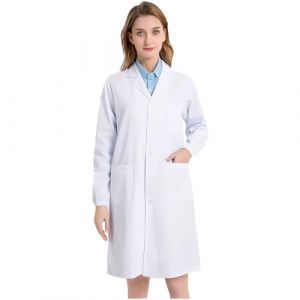 THQAE Blouse Blanche Chimie Lycee laboratoire Blouse Medicale blanc manches longues Blouse medicale, blouse blanche collège, blouse chimie lycee, blouse blanche, Manches élastiques, XL (ProTechika OÜ, neuf)