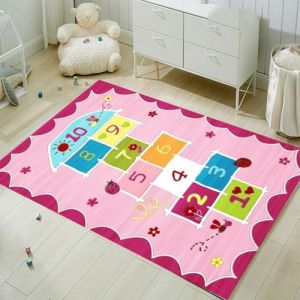 FODELIUY Tapis Marelle, Tapis Marelle Chambre Fille GarçOn, Tapis Jeux Enfant Marelle, Tapis Jeu Marelle (GONOMAA, neuf)