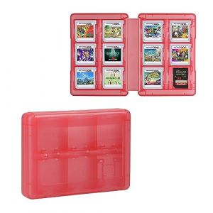 kwmobile Boite rangement cartes de jeux compatible avec Nintendo 3DS - Étui cartouches jeu vidéo avec 28 compartiments - rose ancien (SX-Commerce, neuf)