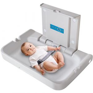 KSITEX Table &agrave; langer pour b&eacute;b&eacute;, murale, Unit&eacute; de changement de b&eacute;b&eacute;, Station de changement de b&eacute;b&eacute; avec sangle de s&eacute;curit&eacute;, Table &agrave; langer pour nourrissons commerciales (KSITEX Louder, neuf)