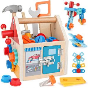 Vanplay Jouet Enfant 3 4 Ans Outils Enfant Etabli Enfant Montessori 3 4 Jeux en Bois Cadeau 3 4 5 Ans (Creative and Play, neuf)