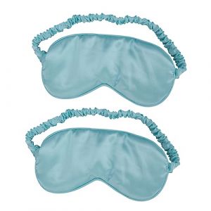 Gogogmee 2 Pièces Masque Pour Les Yeux En Satin Double Face Sommeil Masques Visière En Soie Masque De Sommeil En Soie Visière De Sommeil De Voyage Couleur Imitation Soie Extensible (Kolding Luo, neuf)