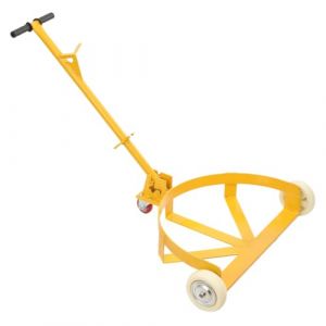 ECUTEE Chariot élévateur de tonneau ML pour fûts de 100 à 200 l, 60 cm, clé de tonneau, chariot de transport, chariot rond avec roues pour transporter des fûts, cylindres, tambours, pots de plantes (HMMAODD, neuf)