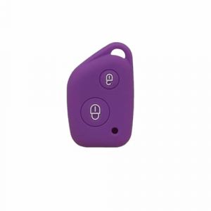 Odongk Coque de cl&eacute; de voiture en silicone pour P-EUGEOT 106 205 206 306 405 406 pour C-itroen Berlingo Xsara Picasso Saxo 2 boutons Violet fonc&eacute; (DisembarkaShops, neuf)