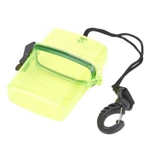 Uadme Boite Etanche Plong&eacute;e Portable, Bo&icirc;tier sous Marine en Plastique Flottant Transparent, avec Crochet de Corde, pour Le Surf Kayak (Jaune) (OKBY, neuf)