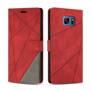 SONWO Coque pour Samsung Galaxy S7 Edge, Protection Housse Etui en Cuir PU Portefeuille avec Emplacements Cartes et Fonction Support pour Samsung S7 Edge, Rouge (SONWO EU STORE, neuf)