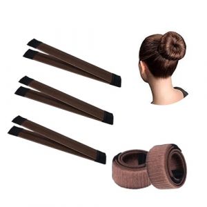 TRIXES Paquet de 3 rubans à fermoir pour coiffure facile de chignon de - Accessoire d'aide de beauté (Digiflex FR, neuf)