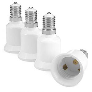 kwmobile 4x adaptateur de douille - Convertisseur de douilles E14 vers E27 - Adaptateur de support de lampe culot E27 pour ampoule LED halogène (SX-Commerce, neuf)