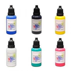 Kustimantu Peinture pour visage | 6 couleurs maquillage cosplay visage - Kit de maquillage corporel lavable pour yeux et visage | Pour f&ecirc;tes, d&eacute;guisements et clowns (amste, neuf)
