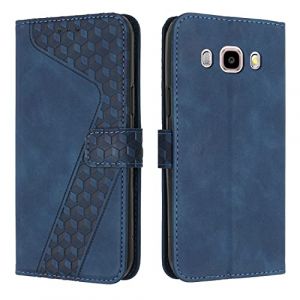 OKZone Coque pour Samsung Galaxy J710/J7 2016, Étui Téléphone Samsung J710/J7 2016, Etui Protection Housse en Cuir PU Portefeuille Pochette Flip Case [Magnétique] pour Galaxy J710/J7 2016 (Bleu) (OKZone EU Store, neuf)