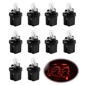 BIVOFU 10 PCS DC 12V 2W T5 Ampoule Tableau de Bord Jaune Clair, Ampoules LED T5 pour Tableau de Bord, Ampoules Jaune Clair pour Voiture, Éclairage Intérieur Automobile Pratique et Durable (BIVOFU-EU, neuf)