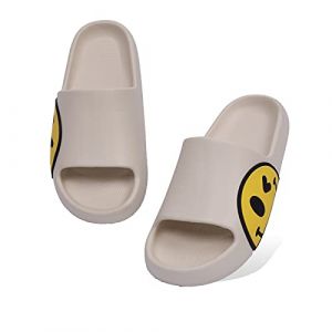Waysoland Femmes Hommes Plage Chaussons D'&eacute;t&eacute; Sliders Sandales,Chaussons Enfant Souples,Salle De Bains Piscine Douche Anti-Slip Pantoufles Tongs pour Int&eacute;rieur et Ext&eacute;rieur(blanc,27/28 EU) (LanManManWu, neuf)