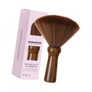 Brosse en bois naturel multi-surfaces : brosse ergonomique pour épilation des poils errants et tourne-disque (ronglingjiu, neuf)
