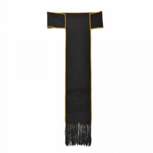 BLESSUME Catholique Prêtre Vêtement Ceinture de Taille Cardinal Clergyman Sash(XL, Ceinture Noire Uniquement 3) (FASHINN-Shop, neuf)