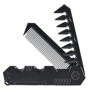Peigne pliable porteur pour hommes, peigne pliant pour hommes | Peigne pour cheveux gras, peigne &agrave; cheveux arri&egrave;re, outil de coiffage pour cheveux, barbe, moustache et soins q (fengkuc, neuf)