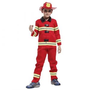 Générique Costume de Pompier pour Enfants Chef des Pompiers Cosplay Jeu de Rôle Set De Costume De Deguisement Pompier Avec 8 Accessoires Casque Pompier De Feu À Eau Pompier Jeu De Rôle (TOPEREUR, neuf)
