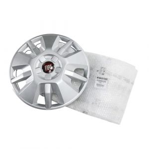 Enjoliveur original Fiat, 15", avec emblème rouge de Fiat et anneaux de fixation 1374086080 (PRYCE, neuf)