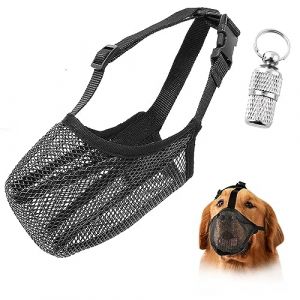 Museli&egrave;re pour Chien, Museli&egrave;Re Pliable en Filet Souple pour Petits Et Moyens Chiens avec Sangles R&eacute;Glables pour Pr&eacute;Venir Les Morsures (L) (OuiouiMarke(Livraison express &agrave; partir de 5 euros), neuf)