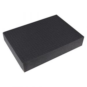 HMF 1458-90 Mousse prédécoupée, cube de mousse, 345 x 275 mm, garniture de valise, Tabletop, hauteur: 90 mm (hmf_shop, neuf)