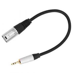 worien 0,3 MèTres 3,5 Mm Mâle Jack Jack Une 3 Broches Câble XLR StéRéO Câble StéRéO ProtéGé pour Enregistrement Audio de Microphone (taiyuanweichenlishangmaoyouxiangongsi, neuf)