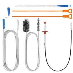 MISIQIMA 6 Pi&egrave;ces Deboucheur Canalisation, Furet Deboucheur Canalisation, Nettoyeur Canalisation, Drain Snake, Adapt&eacute; au D&eacute;bouchage des Canalisations dans Cuisines et Douches (AMSQ EU, neuf)