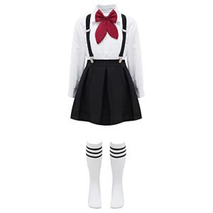 CHICTRY Enfant Fille Costume de Marin D&eacute;guisement &Eacute;coli&egrave;re Japonaise Tenue Scolaire Carnaval Halloween Cosplay 3-16 Ans A Noir 13-14 ans (chictry, neuf)