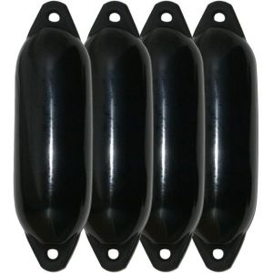 Majoni Lot de 4 Pare-battage Bateau Star 15 - Couleur : Noir, Longueur : 45 cm (12millesmarins, neuf)