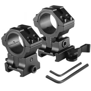 Home Safety 25,4 mm et 30 mmAnneaux de Montage Pr&eacute;cis Picatinny, Support de Lunette de Vis&eacute;e &agrave; Hauteur R&eacute;glable pour 11mm/20mm Rail Metallique (QD pour 20mm) (H.maker 2019, neuf)