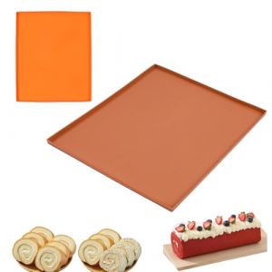 NJCXOLA Moule Silicone Patisserie, 2 Pièces Plaque a Génoise Tapis de Cuisson Silicone Suisse Plaque de Gâteau Antiadhésif Plateau à Rouler pour Biscuits Pizza Pain Mousse (30 * 25 * 0.9 cm) (CELTIC MANUFACTURING, neuf)
