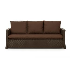 Setgarden&reg; Coussin pour banc - Coussin de si&egrave;ge ext&eacute;rieur pour banc de jardin pour polyrattan - Coussin pour banc de jardin pour balancelle en rotin - Coussin de si&egrave;ge en rotin (Marron, 150 x 60 x 50 (setgarden, neuf)