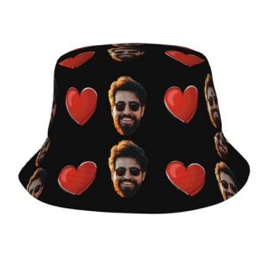 ROHBVMN Casquette Personnalisable Bob personnalis&eacute;e Chapeau de P&ecirc;cheur personnalis&eacute; &ndash; Casquettes Votre Propre Casquette, Chapeau de Soleil en Coton Anti-UV personnalis&eacute;e en Gros pour Hommes & Femmes (Magasin sur Mesure 2025 Fr, neuf)