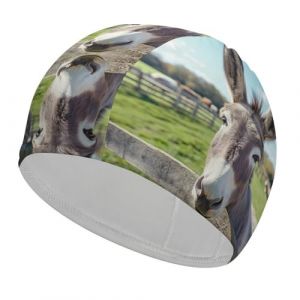 Bonnet de Bain Rigolo en Forme d'&acirc;ne pour Homme et Femme, &eacute;lastique, pour Cheveux Longs et boucl&eacute;s, Accessoire de Bain (LiangBin7, neuf)