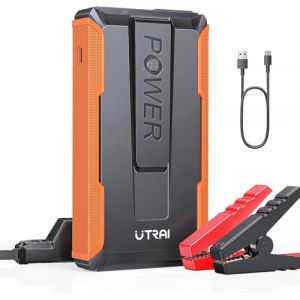 UTRAI Booster Batterie Voiture 2500A, 13200mAh Démarreur Batterie Voiture (Jusqu’à 7,5L Essence & 5,5L Diesel), Booster Batterie Moto Portable avec Lumière LED (alinstore, neuf)