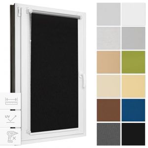 Estika Store d'obscurcissement sans percer, Largeur Tous Les 1 cm - 52 cm x 120 cm - Noir - Stores Thermiques, Protection Solaire pour fenêtres à l'intérieur (Estika, neuf)