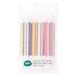 Recharges de Stylo 3D Doodler, PCL Filament Haute Pr&eacute;cision 2.5 mm, Recharge Filament Inodore Sans Toxique, Uniquement Compatible avec 3Doodler Pour &Eacute;cole, Bureau, Maison 22 Couleurs (xiongjunze, neuf)