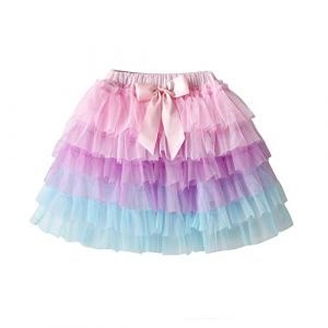 DXTON Fille Jupe Danse Jupe Tutu Princesse B&eacute;b&eacute; Jupe Sequin Ballet Jupe SK227 2-3 Ans (Dxton, neuf)