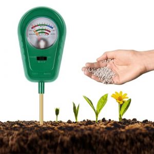 ANOMM Testeur de Sol 3 en 1, Testeur D'humidit&eacute;/Fertilit&eacute;/PH du Sol, Humidim&egrave;tre de Sol, Testeur de Sol pour Plantes, pour Pot de Fleurs, Jardin, Pelouses, Agriculture (Pas Besoin de Piles) (Dazzlingyyh, neuf)