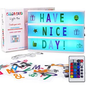 Frasheng Boite Lumineuse Message LED,Light Box Rose avec 192 Lettres et Emojis,LED Light Box Set,Format A4,Blockbuster Letter Box,Un Pratique et Romantique Cadeau pour Toutes Les Fêtes Importants (Power Motor Kft, neuf)